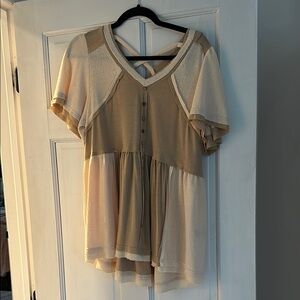 Elegant Beige Women's Top